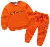 Conjuntos de roupas Roupas de treino para meninos Roupas infantis com capuz Calça de moletom Moda Moda Casual Bebê selvagem