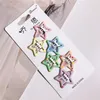 1 Pair New Korean Sweet Girl Cute Colorful Dots Five-pointed Star BB Clip Fashion Children's Drip Oil Hairpins Hair Accessories