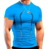 T-shirts voor heren Men Running Compressie Korte mouw