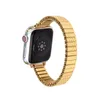 Bracelet à maillons élastiques à taille fine, en acier, adapté à iWatch série 7 6 SE 5 4 3, pour Apple Watch 41 42 44 45mm