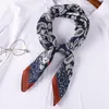 70cm Bandana Head Scarf For Women Fashion Paisley Print Handkerchief Silk Satin Hijab Scarfs Female Square Neck Scarves Dropship