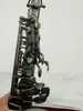 Saxofón alto profesional negro mate con grabados de dragones
