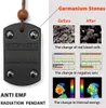 Collana con ciondolo quadrato quantistico Ciondolo in pietra vulcanica con corda di cotone nero Gioielli versatili3885710