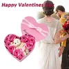 Декоративные цветы венки мыло цветочные цветочные подарочные коробку в форме сердца в день святого Валентина