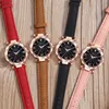 New Luxury Women's Watch Roman Starry Dial Versatile Leather Strap Quartz Ladise Clock Relojes Para Mujer