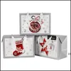 Emballage cadeau événement fête fournitures fête maison jardin Portable sac de noël flocon de neige noël carte blanche papier film thermorétractable beau sapin