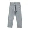 Hommes Squelette Imprimé Jeans Pantalons Hommes High Street Jambes Larges Droit Lâche Hip Hop Harem Jeans Jeunes Pantalons En Denim Occasionnels Salopette G275E