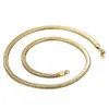 5mm Wide 24 Inch Simple Fashion Flat Snake Chain Necklace Stainless Steel Jewelry For Women Mens Silver Gold Rose Gold black261U