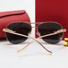 Pilot Sunglasses Men Classic Nowa interpretacja druku lustra Trójwymiarowa Złoto Lampart Dekoracyjne ramię luksusowe szklane szklane ramię