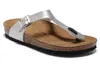 نسخة جديدة Cork slippers شرائح رجالي نسائية الصيف الصيفية النعال الشاطئية الشاطئات