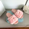 Mujeres Diseñadores de zapatillas de lana de invierno Paris Fehip Slippers Luxury Warmth Simple Pink Sandals Diseñador Estilo de moda Hazpea