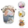 Customizable Foldable Basket Large Capacity Laundry Hamper Dirty Clothes Organizer Bucket Homehold Storage Bag 220704