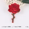 Pojęcia czerwone plastry róży dla kurtek kobiety żelazo na łaty kwiaty haftowane dekoracyjne do ubrań