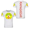 MADAGASCAR t-shirt bricolage gratuit sur mesure nom numéro mdg t-shirt drapeau de la nation mg malgache français pays imprimer p o vêtements 220616gx