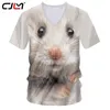 Chemises pour hommes Casual Animal White Mouse vneck Tshirt Drop Summer Chine 3D TShirt Fournisseurs En Gros 220623