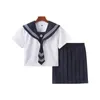 Set di abbigliamento Uniformi per ragazze delle scuole superiori giapponesi Set Vita A-Line Gonne a pieghe e vestiti per camicie JK Uniforme da marinaio Cosplay Donna Abbigliamento