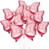 Pink Bow Foil Balloons Kids Birthday Inflated Globos Baby Shower Gender Revealed Helium Aluminum Film Ballon Party Decor MJ0519