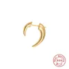 Stud Aide Orecchini in argento sterling 925 con luna bohémien per le donne Stile tribale Corno di bue Crescent Ear Huggies Gioielleria raffinata GiftStud Moni22