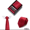 Bow Ties High Grade Silk Tie Handkerchief Set Male Necktie Suit Accessories Drop Men Solid Fit Wedding Gift HolidayBow