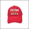 2024 hatt presidentval brev skrivna baseball kepsar för män Kvinnor Sport Justerbar USA Hip Hop Peak Cap Head Wear Drop Leverans 202