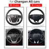 Pour Changan CS95 CS85 CS75 CS55 CS35 CS15 Eado CX20 CX30 CX70 Alsvin Housse de direction de voiture Cuir microfibre Accessoires de voiture en fibre de carbone J220808