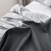 寝具セット2022 4ピースシンプルな綿2世帯のベッドシートキルトカバー肥厚のサンディングドミトリーグレー色