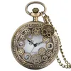 Steampunk Pocket Watch Out Dişli Kapak Erkek Kadınlar Kuvars Analog Saatler Kolye Gadget Kolye Zinciri Saat