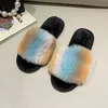 Fashion Winter Women Slippers Fluffy Plush Designer Warm Slipper Non-Slip Autumn Scuffs Top-Quality Multicolor Slide for Ladies