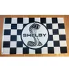Shelby Car Racing Flag 3 * 5ft (90cm * 150cm) Bandiere in poliestere Banner decorazione volante casa giardino Regali festivi