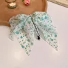 Korea Ribbon Big Bow Banana Clip Women Barrettes Vertical Card Ponytail Clip Spring Summer Sweet Hair Accessories