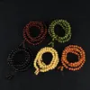 108 perles 8mm bois de santal naturel bouddhiste bouddha bois prière noeud perlé noir ébène unisexe hommes bracelets bracelets pour femmes 2088243