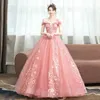 Quinceanera Dress Party Lace Borduurwerk van de schouderbal jurk 5 kleuren trouwjurk plus maat