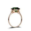 Pierścionki ślubne 2022 Zielone kamienne pierścień pierścionkowy Crystal Anillos Mejr Rose Gold Color Inchementacji Kobiety moda luksusowe biżuteria rita22