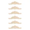 Oggetti Decorativi Figurine 6 Pezzi Legno Lungo Intagliato Onlay Applique Mobili Angoli Ornamento Casa Porta Letto Decor 30 X 8 Cm