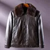 Man Faux Leather Oversized Winter Jacket 5xl Windbreaker Detachablar Faux Fur Coat Male Casual Faux Leather Loose Overcoat L220725