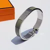 Hoge kwaliteit designer roestvrij staal zilveren gesp armband mode-sieraden voor mannen en vrouwen armband