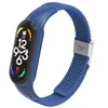 Akıllı saatler için akıllı saat kayışı xiaomi mi bant 7 bant ayarlanabilir erkek spor bilekliği elastik kayışlar naylon saat bandı bilezik tasarımcıları mavi bilek akıllı saat