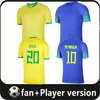 2022 Soccer Jersey Camiseta de Futbol Paqueta Brazils Neres Coutinho Football Shirt Jesus Marcelo Pele Casemiro Brasil 22 23 Men de football Men de football xxxl 4xl