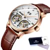 Montres-bracelets HAIQIN Hommes Automatique Auto Vent Mécanique Montre Lumineux Simple Affaires Tourbillon Militaire Horloge De Luxe Homme CadeauMontres-Bracelets