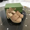 디자이너 여성 샌들 거친 힐 하프 슬리퍼 레이디 여름 스타일리스트 샌들 금속 로고 가죽 섹시한 높은 굽된 신발 큰 42 상자 상자
