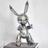 Ballon Rabbit Sculpture Home Decoration Art and Craft Garden Decoration Creative Standue T200330