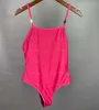 Luxe femmes maillot de bain rembourré une pièce fendu maillots de bain Sexy rose plage soutien-gorge slips mode vacances maillot de bain pour les femmes