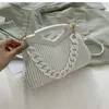 Borse in pelle per donna Borse a triangolo invertito Borsa a mano con manico Borsa a tracolla moda Borsa donna Borsa a catena spessa Lady Satchel 10 colori