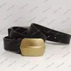Designer Belt Luxury Womens Mens Belts Fashion Classical Bronze BiG Smooth Buckle Real Leather Strap 2.0cm 3.0cm 3.4cm 3.8cm Black Color