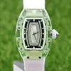 Reloj de cinta Fecha completa Movimiento Lujo Verde Tendencia para hombre Reloj mecánico Automático Richa Crystal Milles Negocios para mujer Ocio suizo Rm07-02 Relojes de pulsera TI3V