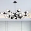 Lampes suspendues Lampe de décoration en verre moderne Muti-Couleur en option boule anti-poussière LED lumière pour salon salle à manger cuisinependentif