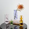 ノルディックガラス花瓶の水耕栽培家の装飾リビングルームの装飾机のアクセサリーのためのテラリウムの装飾花瓶のための花瓶ギフト220423
