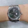 Relógios de negócios Aço Azul Dial Datejust Canelado Bezel 41mm 116333 126334 Relógios de pulso mecânicos automáticos Strap Sapphire Glass Movement Mens Relógios