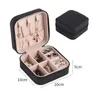 Storage Boxes & Bins Jewelry Organizer Display Travel Case Portable Box Leather Earring Holder