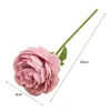 Decorative Flowers & Wreaths 30cm Rose Pink Silk Peony Artificial Bouquet Fake For Home Wedding Decoration Indoor